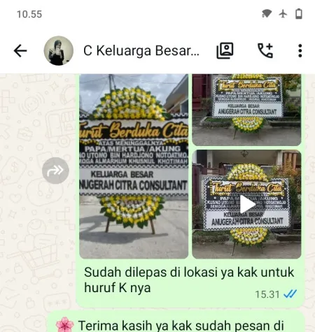 Pengiriman Papan Bunga Duka Citrajaya Binong